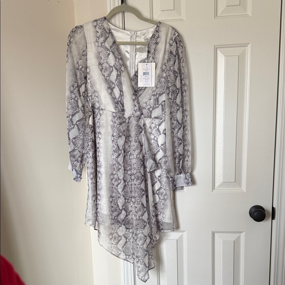70/21 Monochrome Snake Print Dress